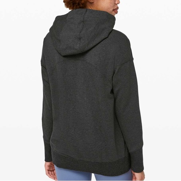 Lululemon Ready to Roll Hoodie Heathered Black Size 8 - Picture 2 of 14
